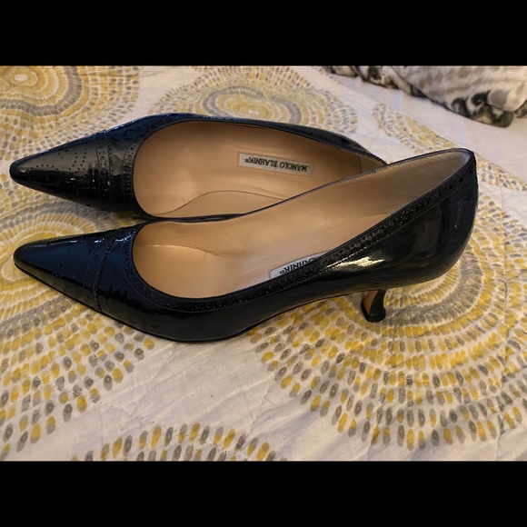 blue kitten heel shoes